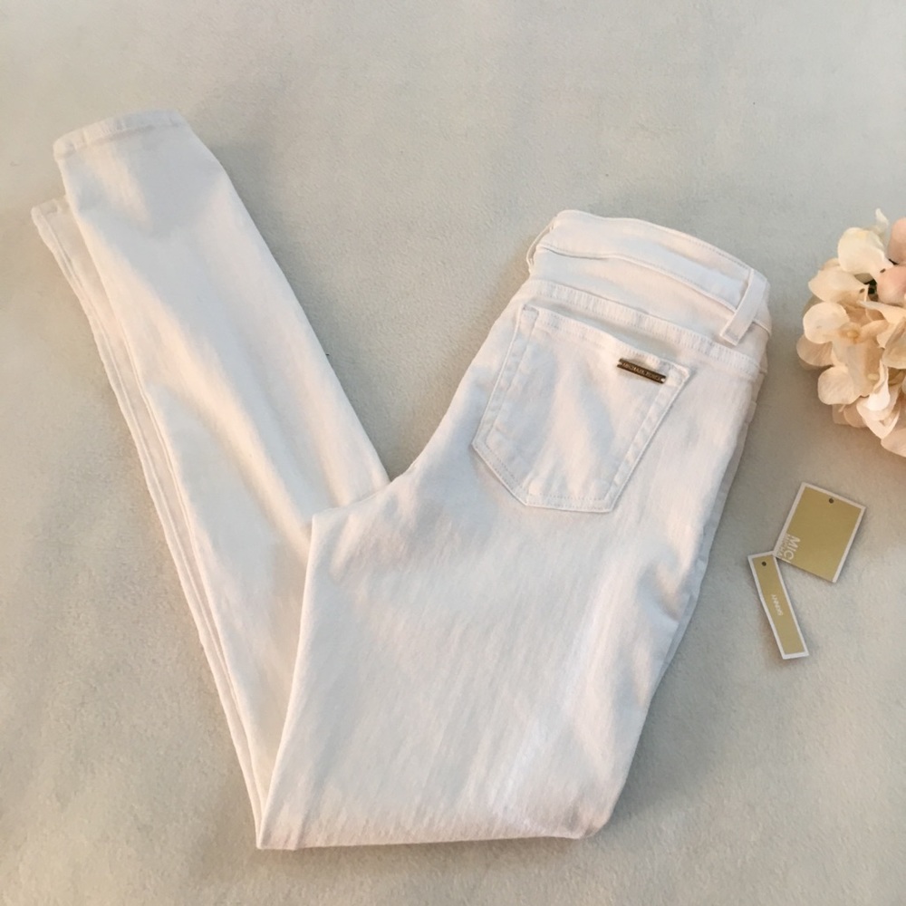 Michael Kors skinny white denim jeans size 2